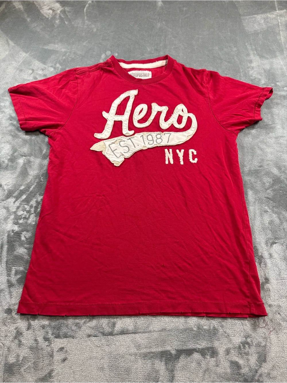 Red Aeropostale NYC 1987 Red T-Shirt Size Medium